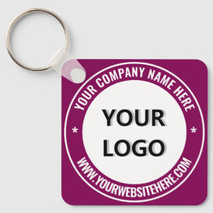 Logo en tekstpromotie Uw zakelijke Sleutelhanger