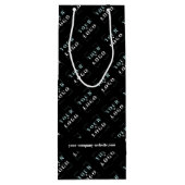 Logo en website op maat gedrukt wijn cadeautas (Achterkant)