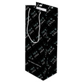 Logo en website op maat gedrukt wijn cadeautas (Voorkant Gekanteld)