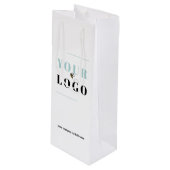 Logo en website op maat gedrukt wijn cadeautas (Voorkant Gekanteld)