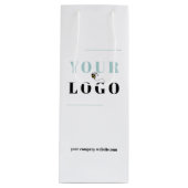 Logo en website op maat gedrukt wijn cadeautas (Voorkant)