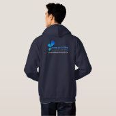 Logo en webwinkel van lid hoodie (Achterkant volledig)
