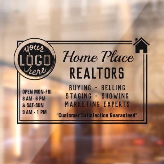 Logo Estate Custom Realtor Easy Adverteren Raamsticker (Vel 2)