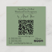 Logo Eucalyptus Handgemaakte QR-code Vierkante Visitekaartje (Achterkant)