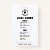 Logo Evenement Personeel Badge (Achterkant)