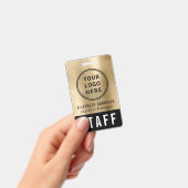 Logo Evenement Personeel Werknemer Goud Identifica Badge (Handheld)