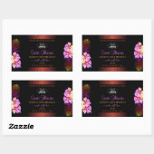 Logo exotische productetiketten regenboogvloeren H Rechthoekige Sticker (Vel)