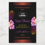 Logo exotische productetiketten regenboogvloeren H Voedselcontainer Etiket (Enkel label)