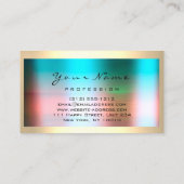 Logo Eyelash Makeup Artist Hair Roos ombre Visitekaartje (Achterkant)