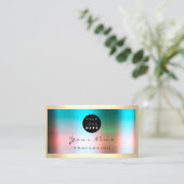 Logo Eyelash Makeup Artist Hair Roos ombre Visitekaartje (Staand voorkant)