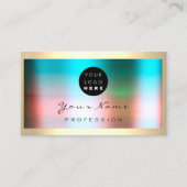 Logo Eyelash Makeup Artist Hair Roos ombre Visitekaartje (Voorkant)