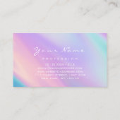 Logo Eyelash Makeup Hair Nails Holografen Modern Visitekaartje (Achterkant)