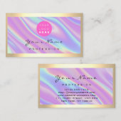 Logo Eyelash Makeup Hair Nails Holografen Opal Visitekaartje (Voorkant / Achterkant)