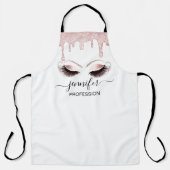 Logo Eyelashes bakkerij maakt roze druppels Schort (Voorkant)