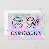 logo faux glitter opal gift (Voorkant / Achterkant)