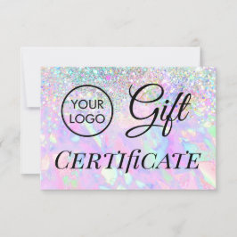 logo faux glitter opal gift