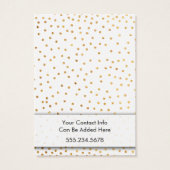 Logo Faux Gold Confetti Earring Holder Display Visitekaartje (Achterkant)