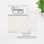 Logo Faux Gold Confetti Earring Holder Display Visitekaartje (Bureau)