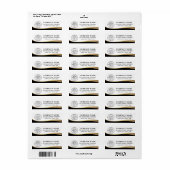 Logo faux gouden gradiënt bedrijfsterugkeeradres etiket (Full Sheet)