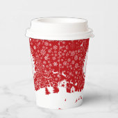 Logo Feestelijke Kerstmis Bedrijf Zakelijk Papieren Bekers (Rechts)