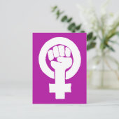 Logo, feminist / feminista, equality / igualidad: briefkaart (Staand voorkant)
