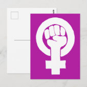 Logo, feminist / feminista, equality / igualidad: briefkaart (Voorkant / Achterkant)