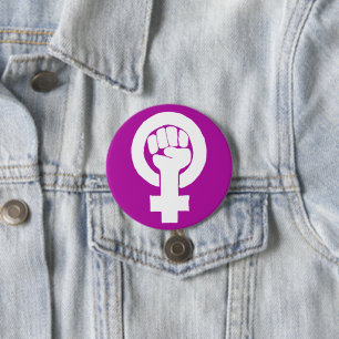 Logo, feminist / feminista, equality / igualidad: ronde button 7,6 cm