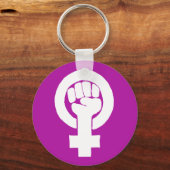 Logo, feminist / feminista, equality / igualidad: sleutelhanger (Voorkant)