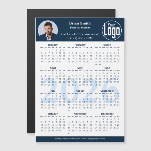 Logo Financial Planner 2026 Calendar Magnet (Voorkant / Achterkant)