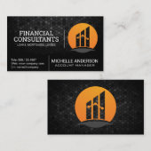 Logo Financiële Bar Graph Visitekaartje (Voorkant / Achterkant)