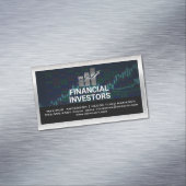 Logo Financiële Grafiek | Voorraadrapporten Magnetisch Visitekaartje (Voorbeeld)