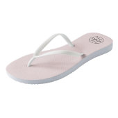 Logo Flip Flops | Roze Gebrandmerkte Zwembad Stran (Schuin)