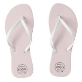 Logo Flip Flops | Roze Gebrandmerkte Zwembad Stran (Voetbed)