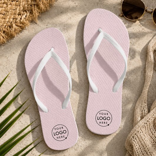 Logo Flip Flops | Roze Gebrandmerkte Zwembad Stran