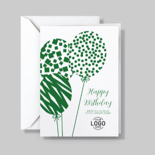 Logo Forest Green Balloons Zakelijke Verjaardagska Feestdagen Kaart