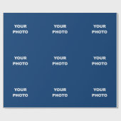 Logo Foto Afbeelding toevoegen Cadeaupapier (Vlak)