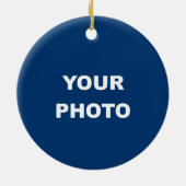 Logo Foto Afbeelding toevoegen Keramisch Ornament (Achterkant)