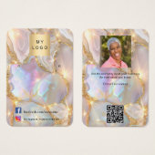 Logo Foto Agaat Opaal Goud Oorbel Sieraden Foto Visitekaartje (Voorkant /achterkant)