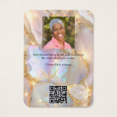 Logo Foto Agaat Opaal Goud Oorbel Sieraden Foto Visitekaartje (Achterkant)