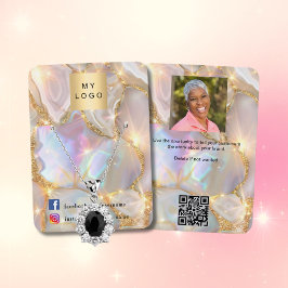 Logo Foto Agaat Opaal Goud Oorbel Sieraden Foto Visitekaartje