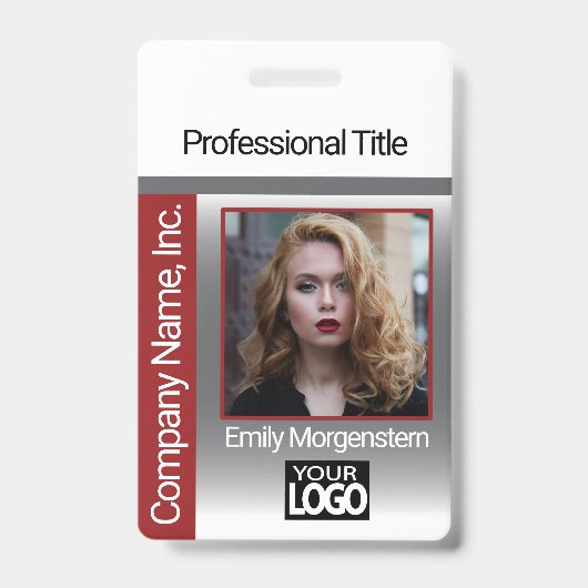 Logo Foto Badge - Donkerrood (Voorzijde)