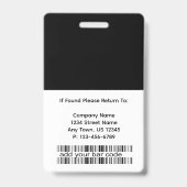 Logo Foto Badge - Rood en Zwart (Achterkant)