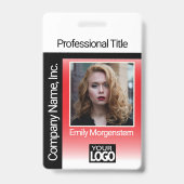 Logo Foto Badge - Rood en Zwart (Voorzijde)