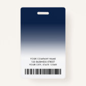 Logo foto donkerblauw wit werknemersnaam titel id badge (Achterkant)