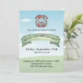 Logo foto golfclub charity toernooi kaart (Staand voorkant)