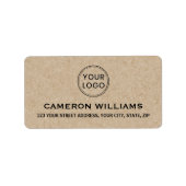 Logo foto grafisch Kraft bekijk terugkeeradres Etiket (Voorkant)