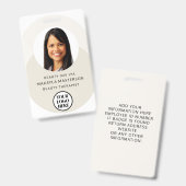 Logo-foto-ID Beige Badge (Voor- en achterkant)