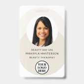 Logo-foto-ID Beige Badge (Voorzijde)