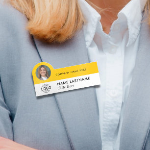 Logo Foto ID Modern Yellow Bedrijfstitel Naamplaatje
