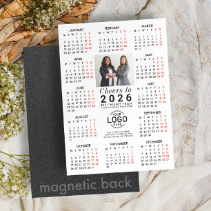 Logo Foto Info Witte Kalender 2026 Magnetische Kaa Uitnodiging